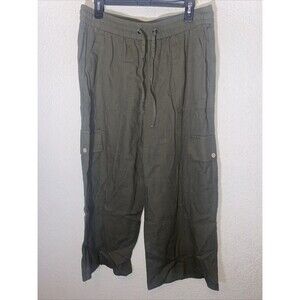 Jules And Leopold WIDE LEG Linen Cargo PANTS TROUSER L Lagen cottage beach